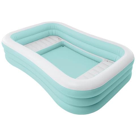Float lounge per piscina Azzurro Chiaro e Bianco PVC - Foto 2