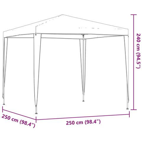 Tenda Party 250 x 250 x 240 cm Grigio Chiaro PE e Acciaio - Foto 9