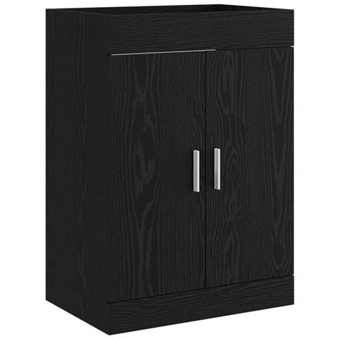 Mobiletto da Bagno Sotto Lavabo Rovere Nero 78,5 x 37,5 x 81 cm - Foto 1