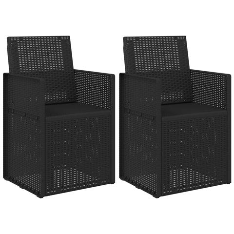 Sedie da pranzo da giardino 2 pcs Antracite 53 x 47 x 88,5 cm - Foto 1