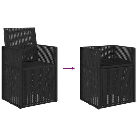 Sedie da pranzo da giardino 2 pcs Antracite 53 x 47 x 88,5 cm - Foto 9