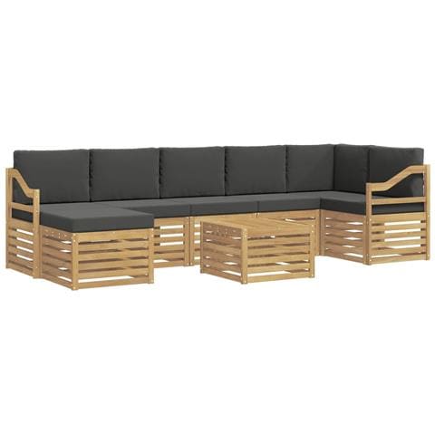 Set di divani da esterno 8 pcs Bianco e Antracite - Foto 1