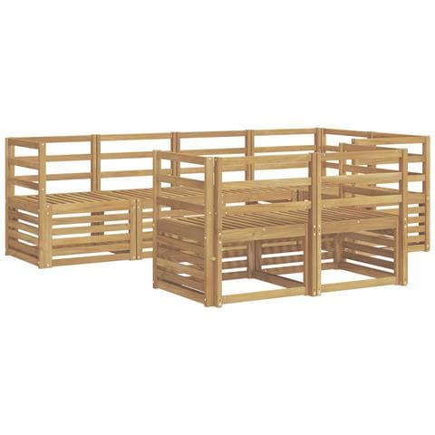 Set di divani da esterno 7 pcs Bianco 245 x 126,5 x 73 cm - Foto 1