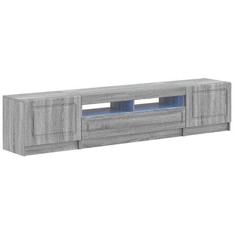 Mobile TV LED a 5 pezzi Sonoma grigio Legno ingegnerizzato - Foto 1