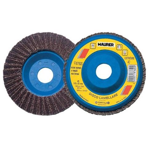 Disco Lamellare al Corindone Ø 115 mm Grana 60 per metalli, alluminio, legno - Foto 2