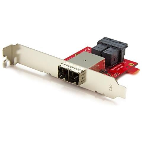 Adattatore Mini-SAS - Dual SFF-8643 a SFF-8644 - con Staffa Intera e a Mezzo Profilo - 12Gbps - Foto 1