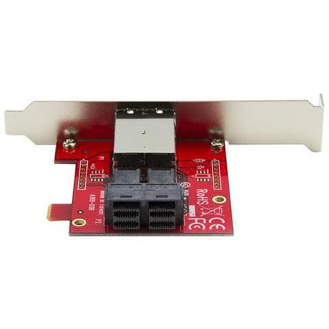 Adattatore Mini-SAS - Dual SFF-8643 a SFF-8644 - con Staffa Intera e a Mezzo Profilo - 12Gbps - Foto 2