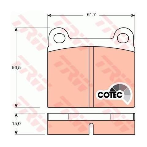 Kit Pastiglie Freno Gdb101 - Foto 1