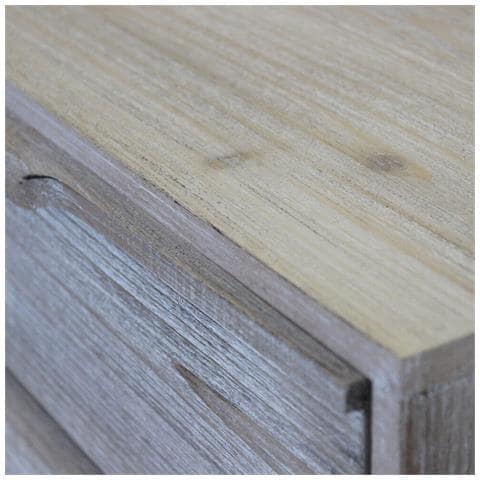 Angeline - Mobiletto 5 Cassetti In Paulownia E Mdf Industrial - Foto 4