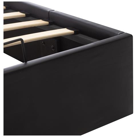 Giroletto con Contenitore Idraulico Nero Similpelle 140x200cm - Foto 2