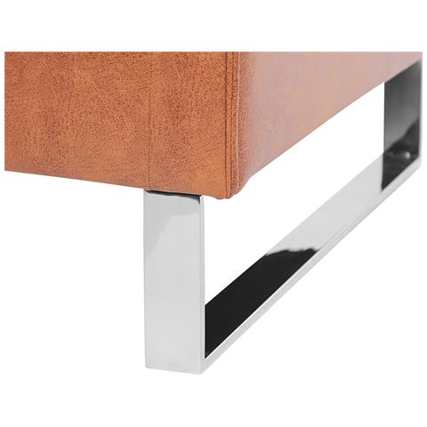 Poltrona In Similpelle Marrone Dorato Vind - Foto 17