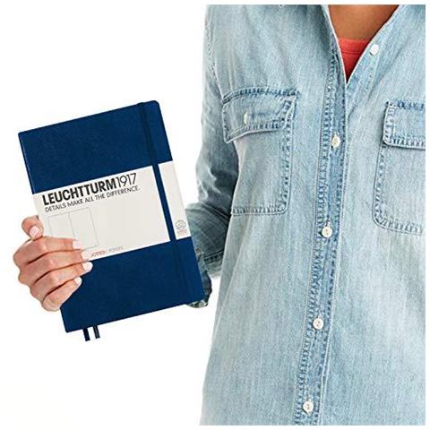 Pagine Leuchtturm1917 (342925) Notebook Media (a5) Hardcover 251 Numerati Tratteggiata Marina - Foto 4