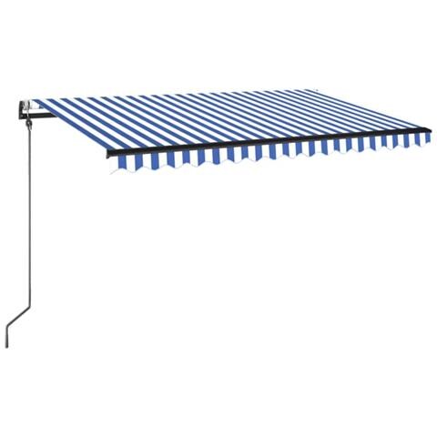 Tenda da Sole Retrattile Automatica 450x350 cm Blu e Bianca - Foto 1