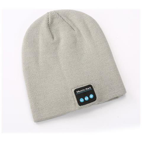 INF Berretto con cuffie Bluetooth 5.0 e microfono Grigio scuro AURICOLARI WIRELESS, Grigio scuro