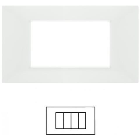 Placca 2 3 4 7 Posti Bianca Vimar Plana Compatibile - Foto 1