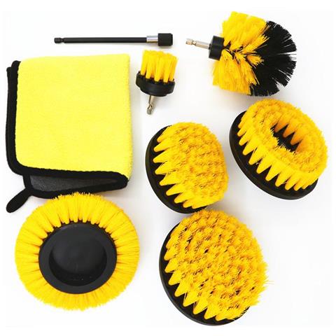 Spazzolini Per Trapano/avvitatore Giallo 8 Parti - Foto 1