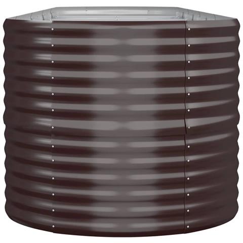 Letto Giardino Acciaio Verniciato a Polvere 368x80x68cm Marrone - Foto 5