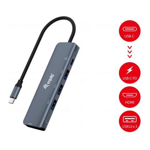 133487 Hub Di Interfaccia Usb 3.2 Gen 1 (3.1 Gen 1) Type-c 5000 Mbit /s Nero, Grigio - Foto 2