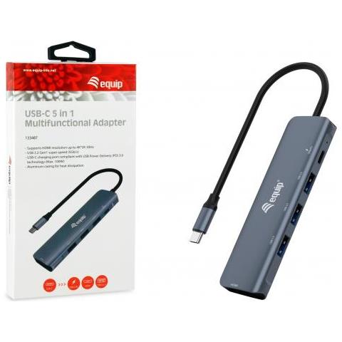 133487 Hub Di Interfaccia Usb 3.2 Gen 1 (3.1 Gen 1) Type-c 5000 Mbit /s Nero, Grigio - Foto 3