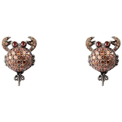 Gioielli Jla-ear-crab4. Orecchini, Colore Nero Marrone. Donna. - In ordine - Foto 2
