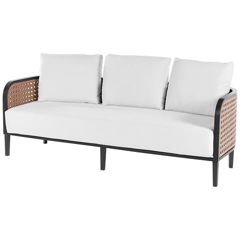 Divano Da Giardino 3 Posti Alluminio Bianco Sporco Montefalco - Foto 8