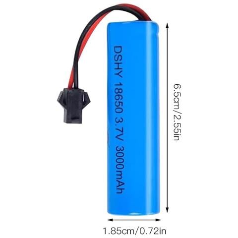 1 Pezzo Batteria Agli Ioni Di Litio 3.7v 3000mah Spina Sm-2p Compatibile Con De45 De42 1:14 Fuoristrada E Drift Racing - Foto 2
