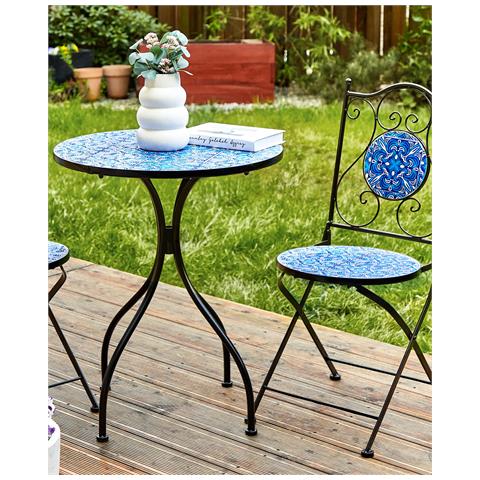 Tavolino Bistrot Cigliano 60 Cm 60 Cm Metallo Nero - Foto 1