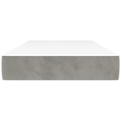 Materasso A Molle Per Bambini Grigio Chiaro 80x160cm In Velluto - Foto 3