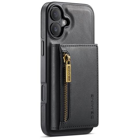 Custodia A Portafoglio Magnetica 2 In 1 Per Iphone 16 Pro - Nero (m5 Combo) - Foto 2