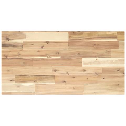 Piano Per Tavolo 60x40x2cm Rettangolare Legno Massello Acacia - Foto 2