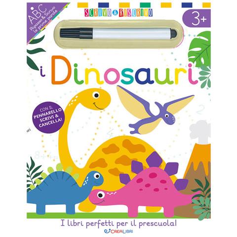 Elisabeth Golding - I dinosauri. Scrivo&riscrivo. Ediz. a colori. Con pennerallo cancellabile - Foto 1