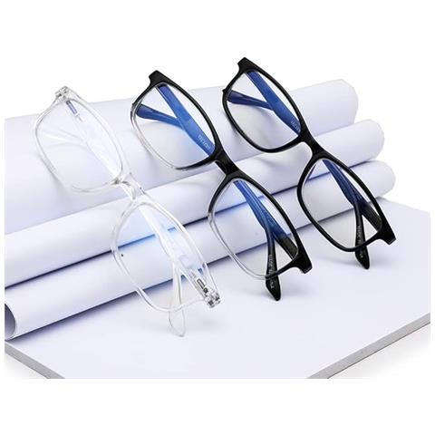 Occhiali Da Computer Lettura +2 Filtro Luce Blu 4 Pezzi - Foto 2