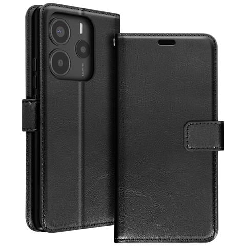 Custodia A Portafoglio Con Laccetto Per Xiaomi Redmi Note 14 5g, Nero - Foto 1