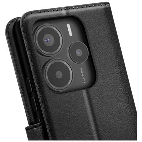 Custodia A Portafoglio Con Laccetto Per Xiaomi Redmi Note 14 5g, Nero - Foto 5