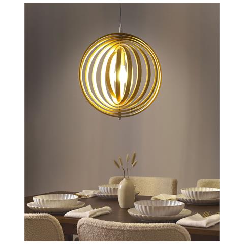 Lampadario Murrell Legno Di Pioppo Marrone Chiaro - Foto 1