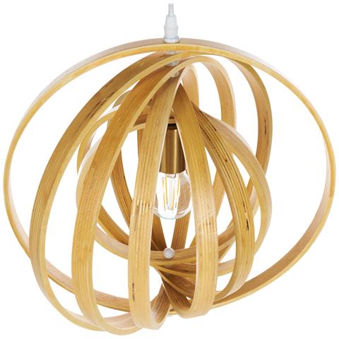 Lampadario Murrell Legno Di Pioppo Marrone Chiaro - Foto 5
