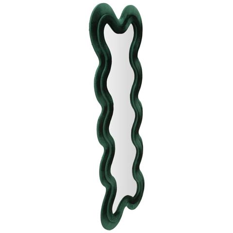 Specchio Con Cornice Onde 4 - Verde - Mdf - 58x4x160 Cm - Foto 2