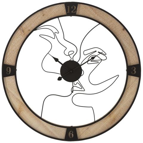 Orologio Da Parete Mf246 - Marrone - Legno - 60x3x60 Cm - Foto 1