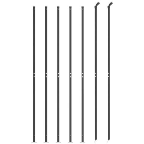 Lusso Casadino - Recinzione Metallica Con Flangia Antracite 2x10 M - Foto 2