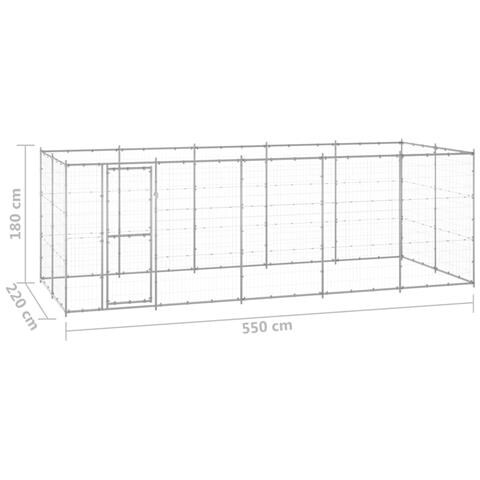 Lusso Casadino -  Gabbia Per Cani Da Esterno In Acciaio Zincato 12,1 M² - Foto 6