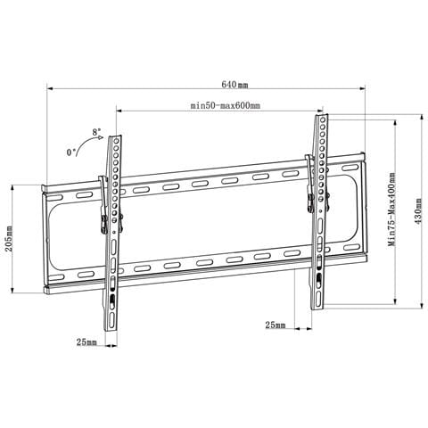 ICA-PLB 261L Supporto TV a parete 177,8 cm (70") Nero - Foto 6