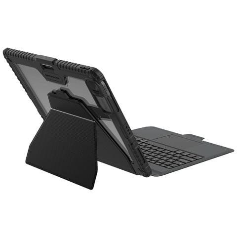 Custodia Con Tastiera Retroilluminata Per Ipad Pro 13” Bumper Link Rinforzato, Nero - Foto 3