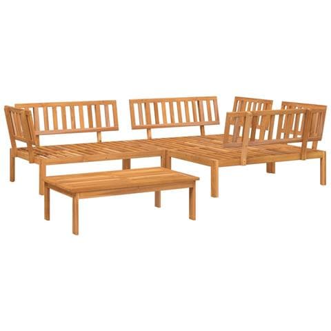 Set Divano Pallet da Giardino 4 pz in Legno Massello di Acacia - Foto 1