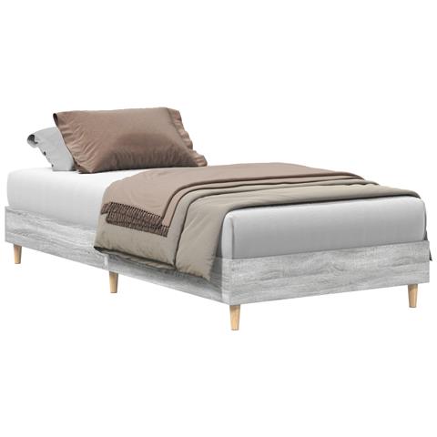 Letto 90x200 cm Grigio Sonoma in Legno Ingegnerizzato - Foto 1