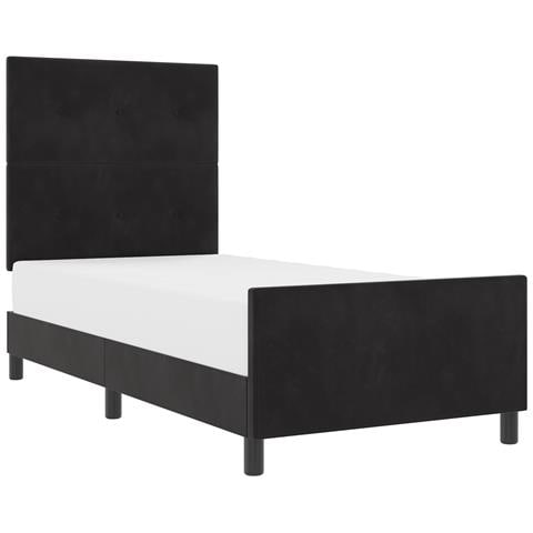 Rete letto Nero 100x200 cm Velluto - Foto 1