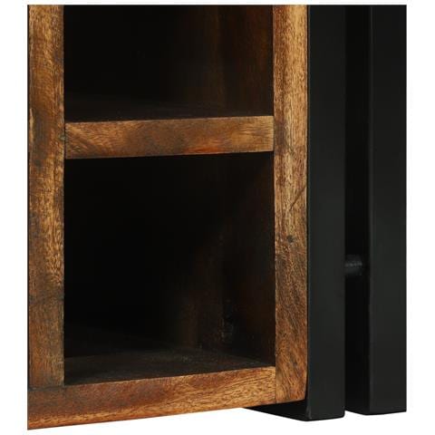 Porta Bottiglie 34.5x35x39 cm Legno Massello di Recupero - Foto 9