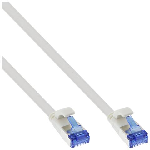 Patch Cable flat, U /FTP, Cat. 6A, TPE senza alogeni, bianco, 2m - Foto 1