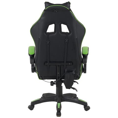 Sedia Gaming Da Scrivania Verde E Nera Con Led Rgb Altezza Regolabile 106-116cm - Foto 2