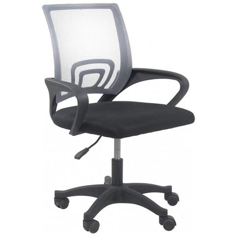 FOTEL MORIS SZARY sedia da ufficio e computer Seduta imbottita Schienale a rete - Foto 1