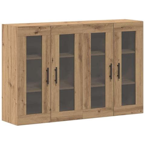 Armadi da Muro 2 pcs Rovere Artisan e Nero 69.5 x 34 x 90 cm - Foto 1